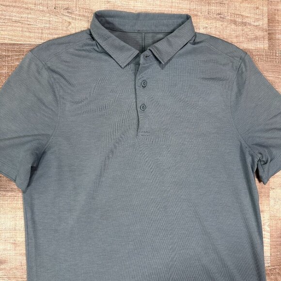 Lululemon Men’s Performance Collared Polo Shirt M? Blue - Picture 4 of 8